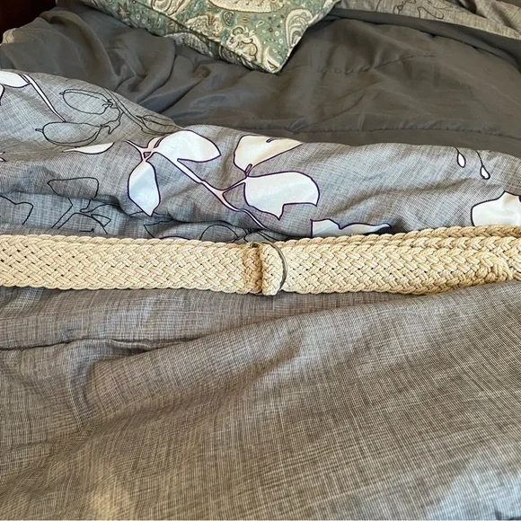 Braided Tan Belt with Silver Buckle - Picture 2 of 3